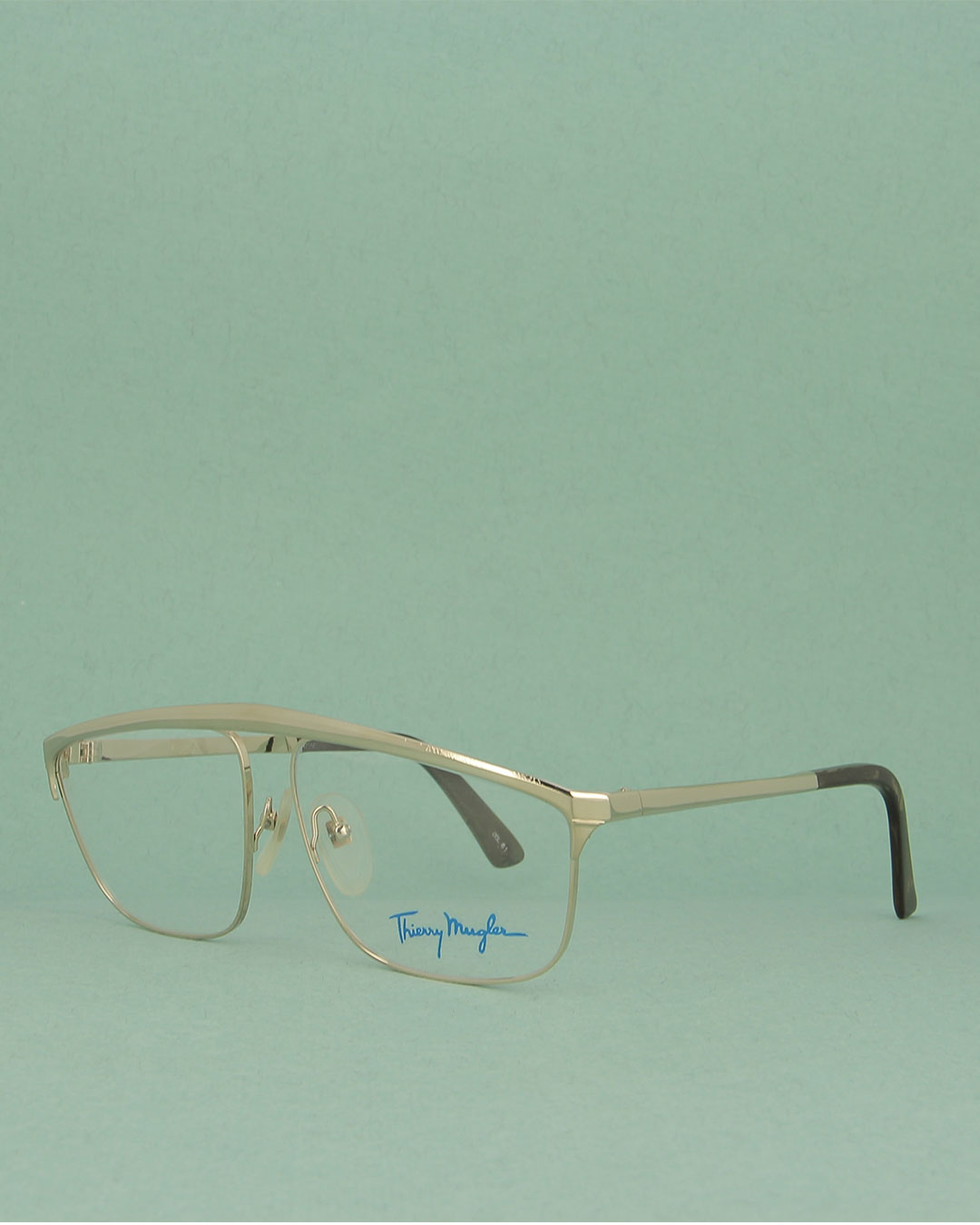 Lunettes De Soleil Thierry Mugler Collector Année 2000 - Monture Argentée Métal - Verres Dégradés - Occasion